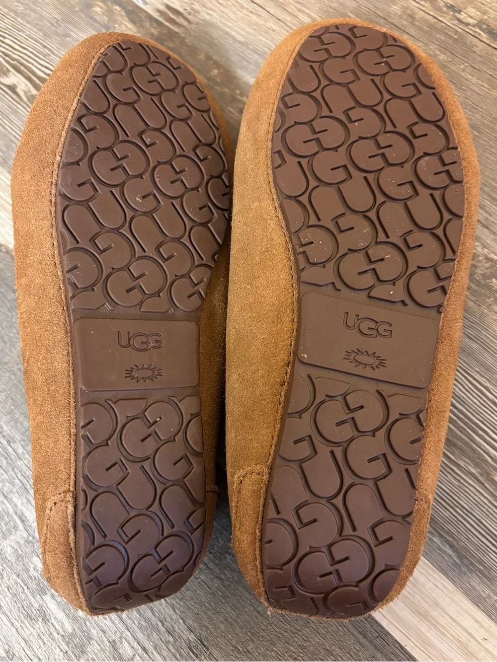 UGG Chestnut Suede Moccasin Slippers | Junior Size 4